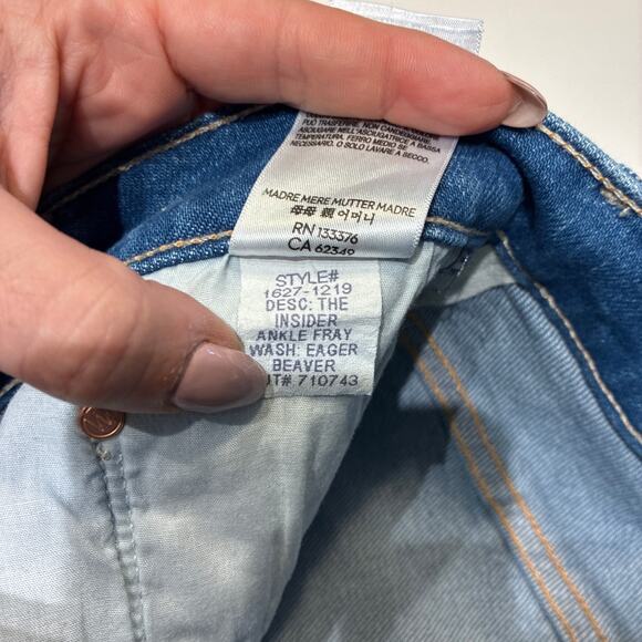 MOTHER The Insider Ankle Fray in Eager Beaver Sz 24 - Picture 10 of 15